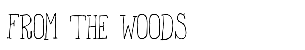 From the Woods font preview